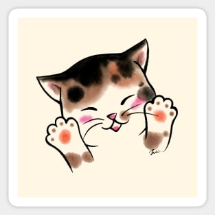 Healthy hands cat Sticker